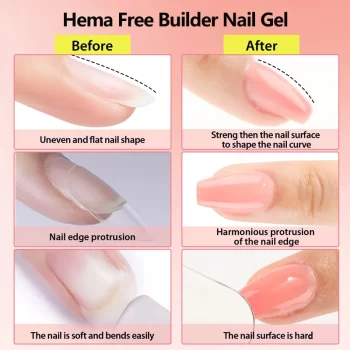 CHUNSHU HEMA‑Free Construction UV Builder Gel – 18 ml Rubber Base, Semi‑Permanent Nail Extension 3 85727 sxdthf