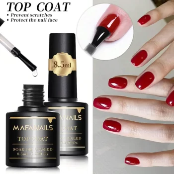 Long-Lasting Base and Top Coat Gel Set – 2 pcs 8.5 ml Soak‑Off UV/LED Finish 2 85782 ip46i5
