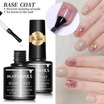 Long-Lasting Base and Top Coat Gel Set – 2 pcs 8.5 ml Soak‑Off UV/LED Finish 3 85782 tlpp0o
