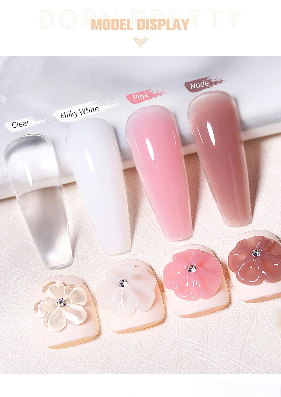 BORN PRETTY 15ml Non Stick Hand Extension Gel Nail Polish Carving Flower Nail Art Shaping Solid Acrylic Nail Gel Varnish Born Pretty Non‑Stick nail Extension Gel - BORN PRETTY 15ml Non Stick Hand Extension Gel Nail Polish Carving Flower Nail Art Shaping Solid Acrylic Nail Gel Varnish