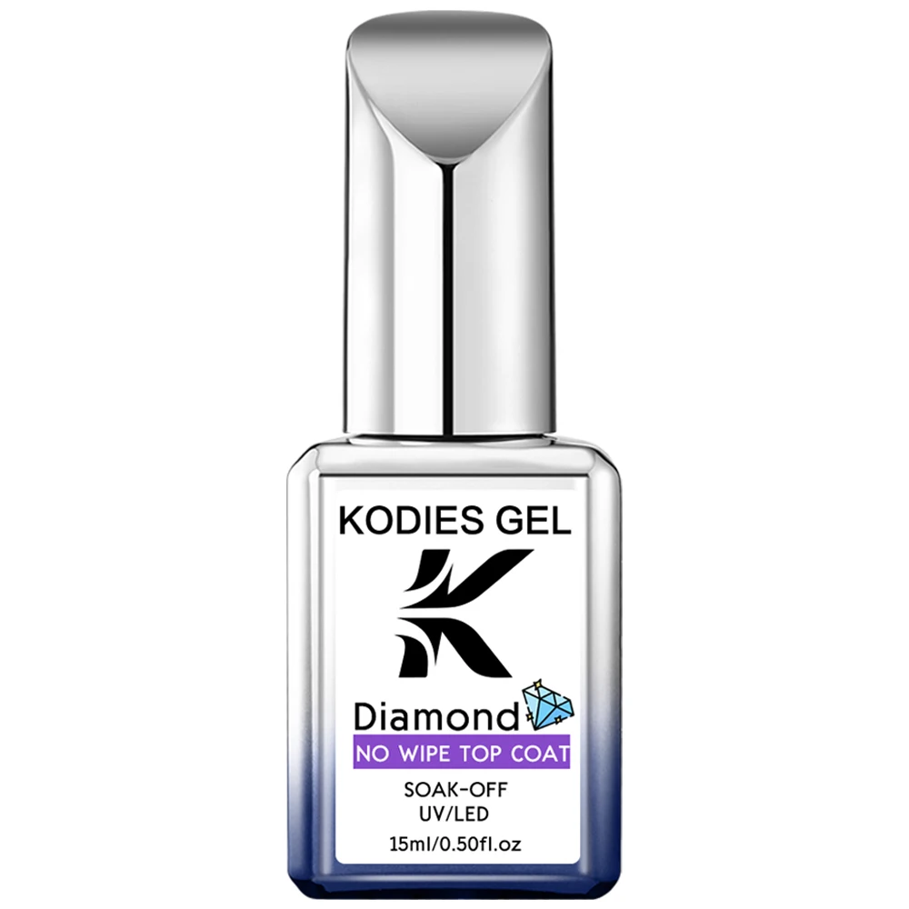 KODIES GEL NEW Super Shine Top Coat Gel Nail Polish UV Diamond Topcoat No Wipe Sealer Gel Finish Manicure Nail Art Salon Quality KODIES GEL NEW Super Shine Top Coat Gel Nail Polish UV Diamond Topcoat No Wipe Sealer Gel Finish Manicure Nail Art Salon Quality