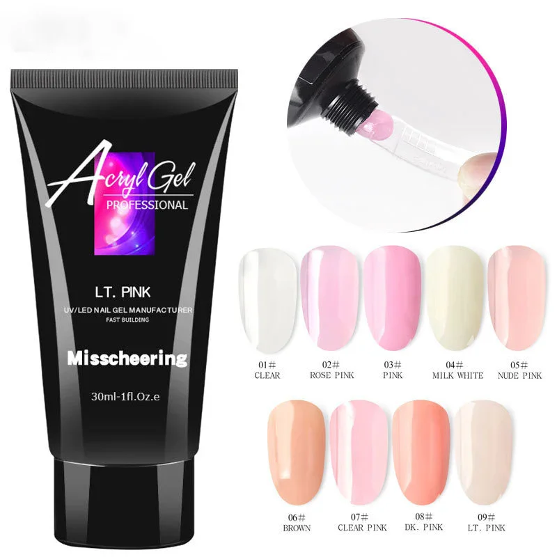 30ml Nail Extension Gel Nail Build Poly Nail Acrylic Gel UV LED Quick Extension of Crystal Model Painless Crystal Glue 30ml Crystal Quick-Extension Builder Gel - 30ml Nail Extension Gel Nail Build Poly Nail Acrylic Gel UV LED Quick Extension of Crystal Model Painless Crystal Glue