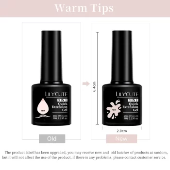 Lilycute 7ml Quick Extension Construction Gel – Clear, White & Nude Semi‑Permanent Builder 5 86231 k91ij1