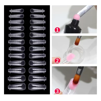 UV Gel Nail Extension Forms – 60‑Pack ABS Mold Tips for Builder‑Gel Sculpting 2 86273 cqvpni