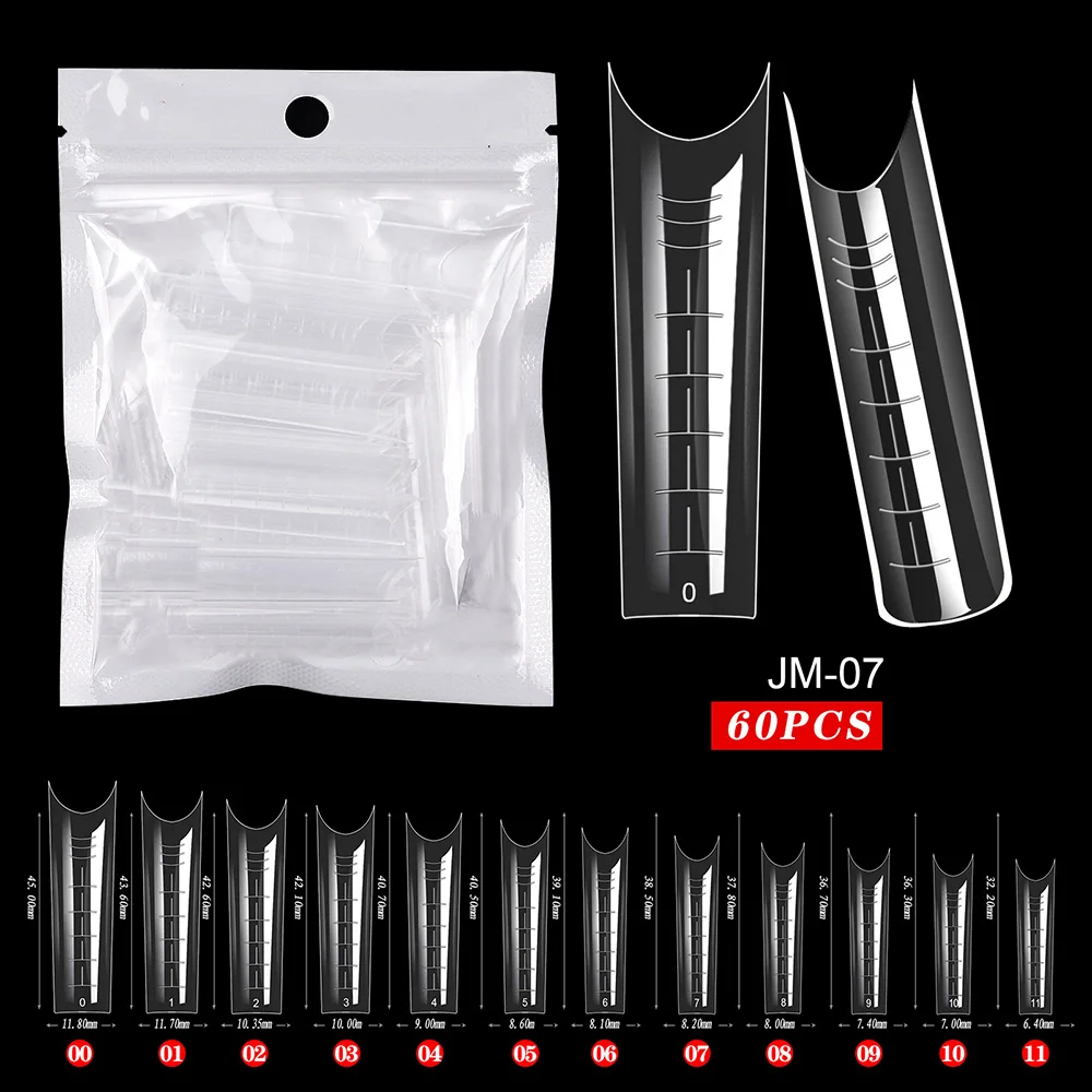Fake Nail Forms Tips UV Gel For Extension Building Gel Polish Fake Artificial Tool 60pcs UV Gel Nail Extension Forms - Fake Nail Forms Tips UV Gel For Extension Building Gel Polish Fake Artificial Tool 60pcs
