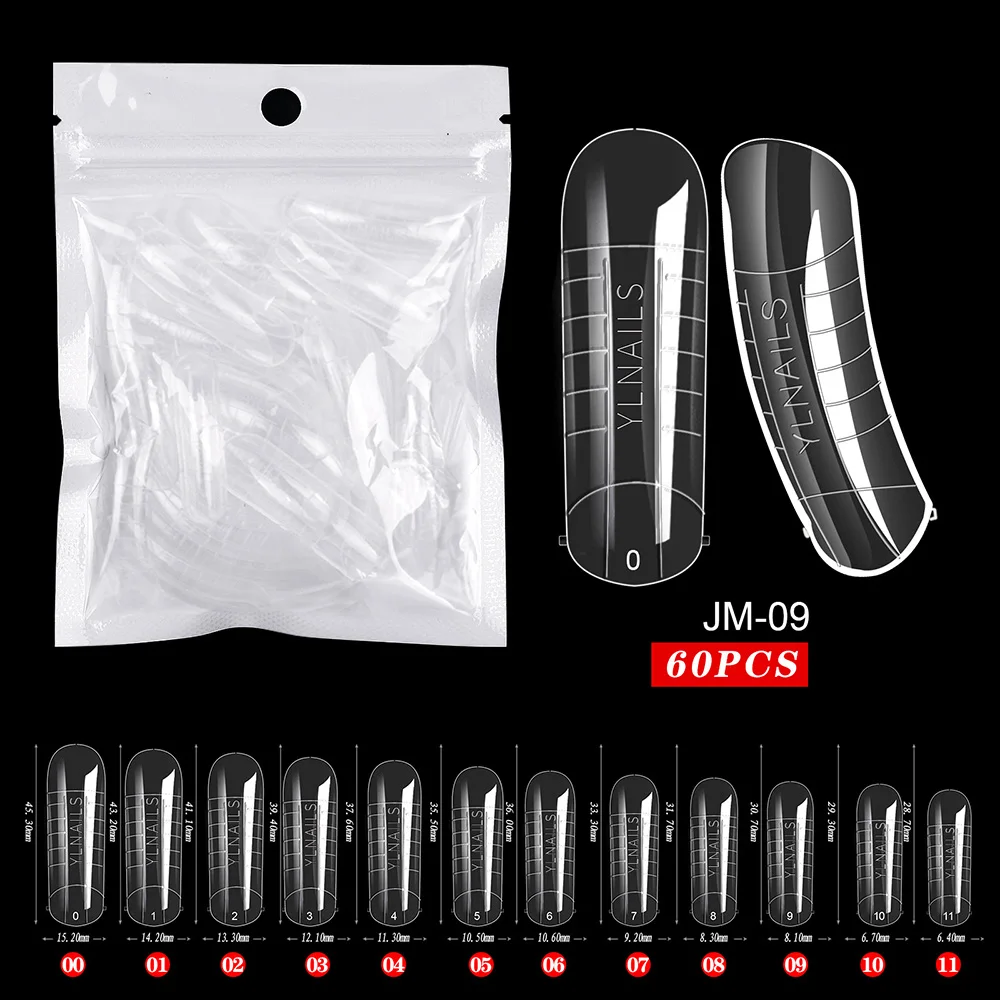 Fake Nail Forms Tips UV Gel For Extension Building Gel Polish Fake Artificial Tool 60pcs UV Gel Nail Extension Forms - Fake Nail Forms Tips UV Gel For Extension Building Gel Polish Fake Artificial Tool 60pcs
