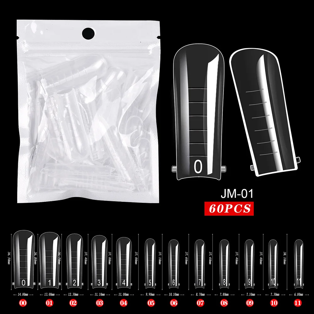 Fake Nail Forms Tips UV Gel For Extension Building Gel Polish Fake Artificial Tool 60pcs UV Gel Nail Extension Forms - Fake Nail Forms Tips UV Gel For Extension Building Gel Polish Fake Artificial Tool 60pcs