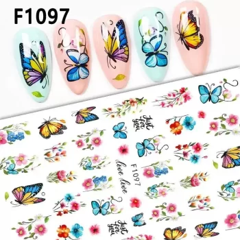 Y2K Flower and Butterfly Nail Stickers – Tulip, Rose and Luxe Decals 4 86476 3ae5zf