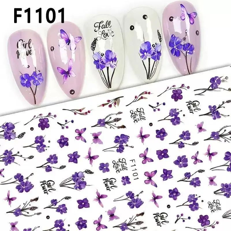1PCS New Y2K Nail Art Stickers Tulip Rose Flower Nail Supplies Nail Art Decals Luxurious Butterfly Nail Decals Press On Nails Y2K Flower and Butterfly Nail Stickers – 1PCS New Y2K Nail Art Stickers Tulip Rose Flower Nail Supplies Nail Art Decals Luxurious Butterfly Nail Decals Press On Nails