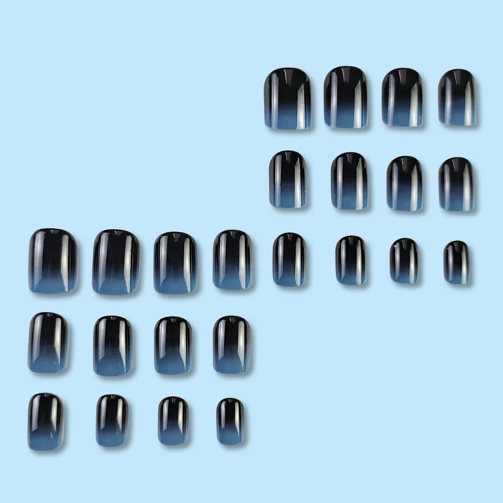 24pcs/set short square fake nails for women girls faux ongles fashion glitter geometric flowers design press on false nail kit Short Square Press-On Fake Nails Kit - 24pcs/set short square fake nails for women girls faux ongles fashion glitter geometric flowers design press on false nail kit