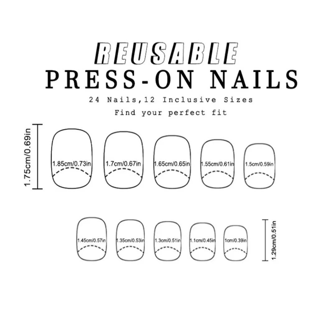 24pcs/set short square fake nails for women girls faux ongles fashion glitter geometric flowers design press on false nail kit Short Square Press-On Fake Nails Kit - 24pcs/set short square fake nails for women girls faux ongles fashion glitter geometric flowers design press on false nail kit