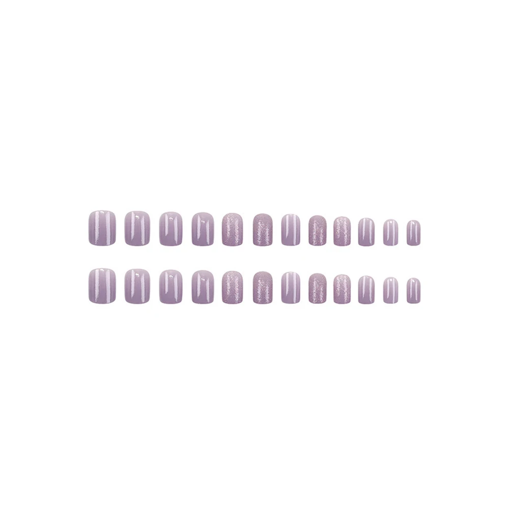 24pcs/set short square fake nails for women girls faux ongles fashion glitter geometric flowers design press on false nail kit Short Square Press-On Fake Nails Kit - 24pcs/set short square fake nails for women girls faux ongles fashion glitter geometric flowers design press on false nail kit