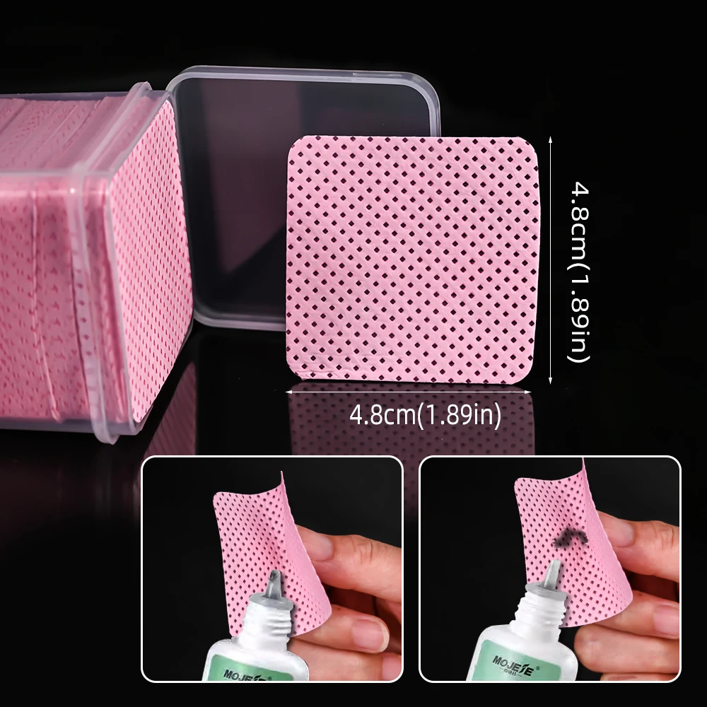 1000/600/500/300/200/100pcs Lint-Free Nail Polish Remover Wipes Napkin UV Gel Nail Polish Removal Pads Paper Cleaning Tools 1000/600/500/300/200/100pcs Lint-Free Nail Polish Remover Wipes Napkin UV Gel Nail Polish Removal Pads Paper Cleaning Tools