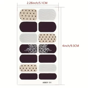 20 Vibrant Colours Nail Wraps – Full Cover Nail Stickers for a Unique Nail Art Look 4 94929 lyzevh