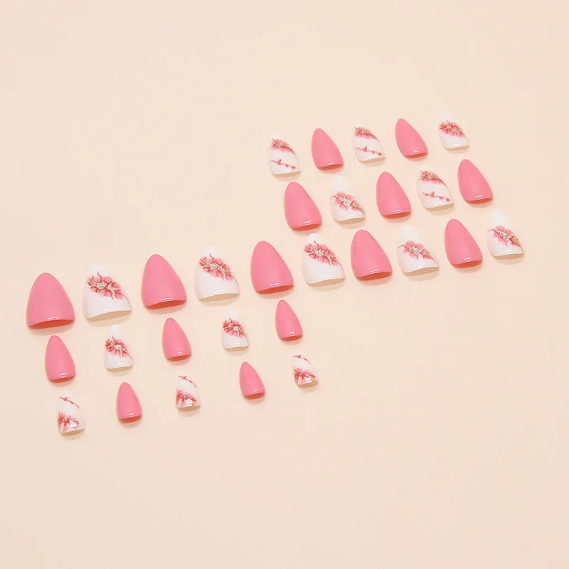 24pcs/set short Medium quare Glossy Ballerina Fake Nails jellyfish blue sea wave flowers geometric design press on false nails Jellyfish Ballerina Press On Nails – 24pcs/set short Medium quare Glossy Ballerina Fake Nails jellyfish blue sea wave flowers geometric design press on false nails
