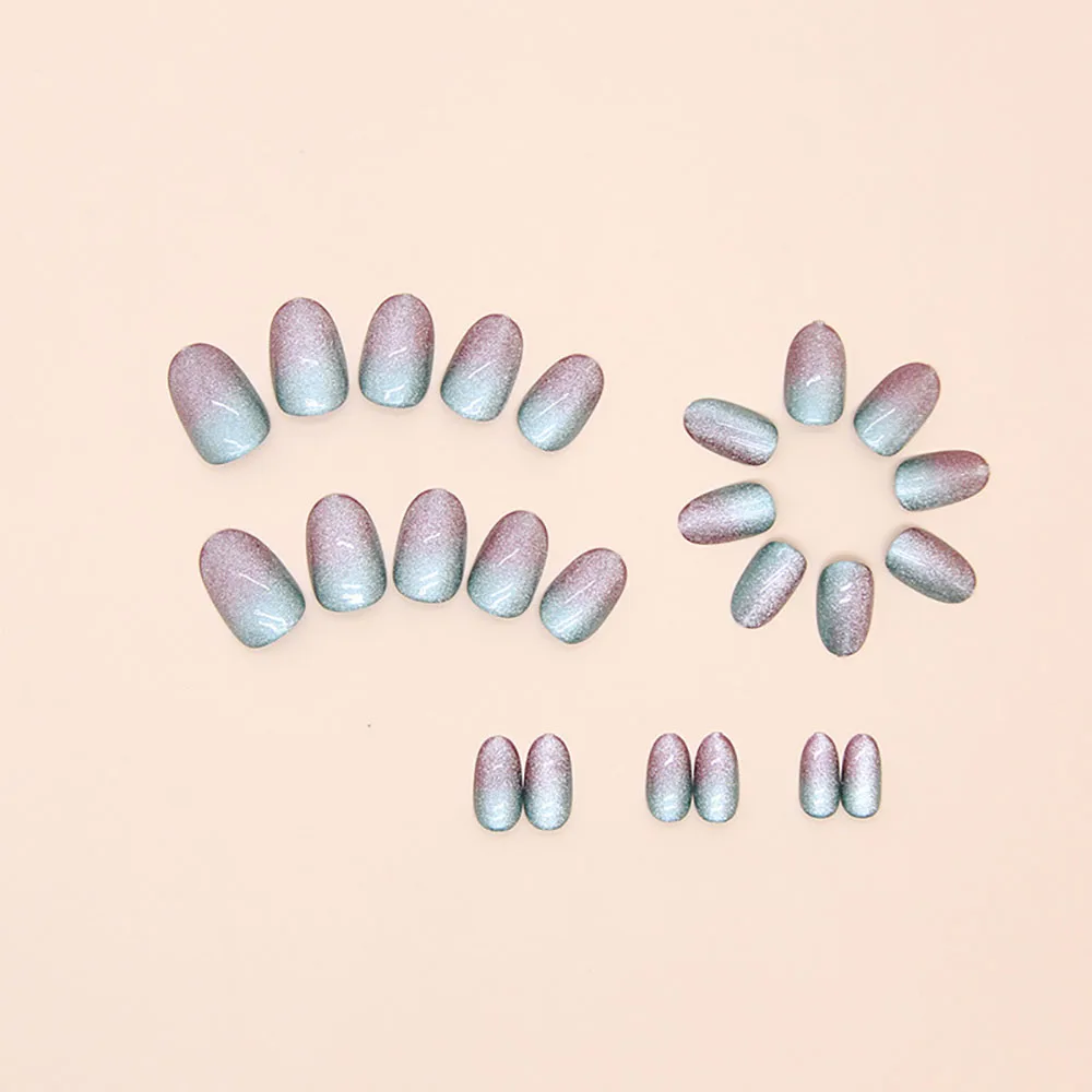 24pcs/set short square fake nails for women girls faux ongles fashion glitter geometric flowers design press on false nail kit Short Square Glam Nails – 24pcs/set short square fake nails for women girls faux ongles fashion glitter geometric flowers design press on false nail kit