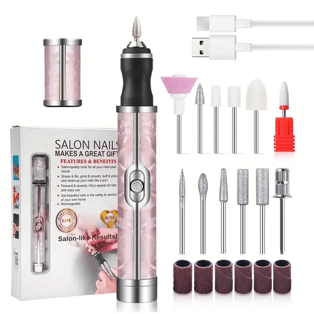 LINMANDA Electric Nail File Set Nails 4 Speeds Cordless Acrylic Nail Tool Thick Nails Edge Shaping Polishing Grinding Nursing Linmanda Cordless Electric Nail File Set – LINMANDA Electric Nail File Set Nails 4 Speeds Cordless Acrylic Nail Tool Thick Nails Edge Shaping Polishing Grinding Nursing