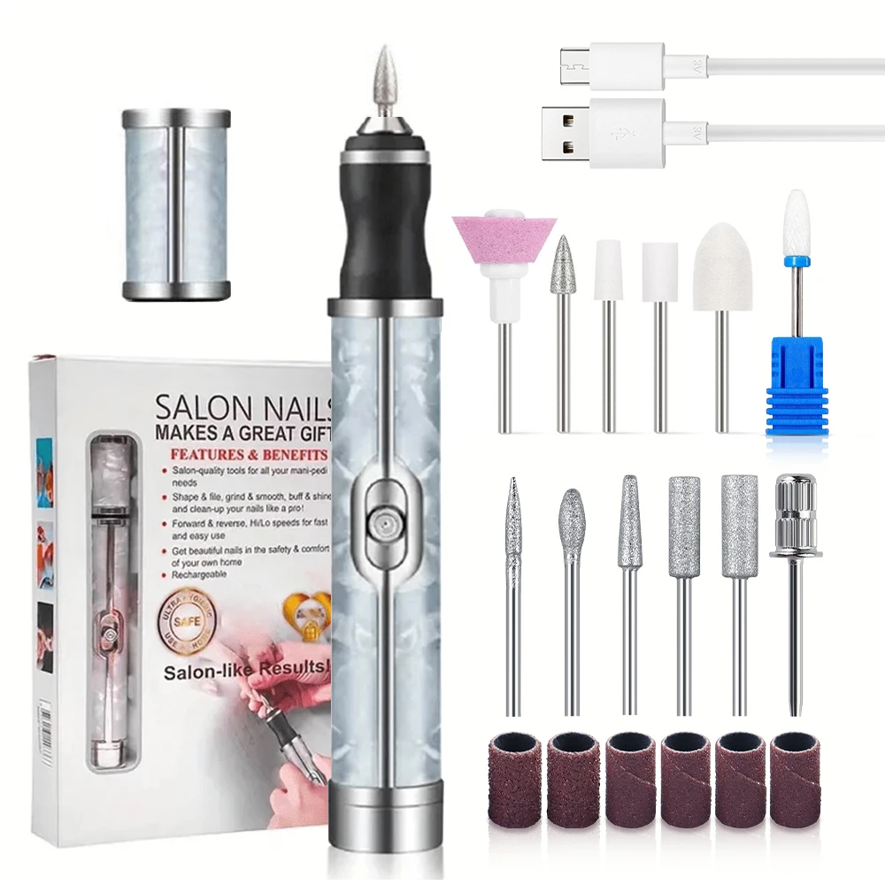 LINMANDA Electric Nail File Set Nails 4 Speeds Cordless Acrylic Nail Tool Thick Nails Edge Shaping Polishing Grinding Nursing Linmanda Cordless Electric Nail File Set – LINMANDA Electric Nail File Set Nails 4 Speeds Cordless Acrylic Nail Tool Thick Nails Edge Shaping Polishing Grinding Nursing
