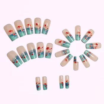 Goldfish Press On Nails – 24 Summer Set with Goldfish Art and Tools Included 2 95922 cmcuzn