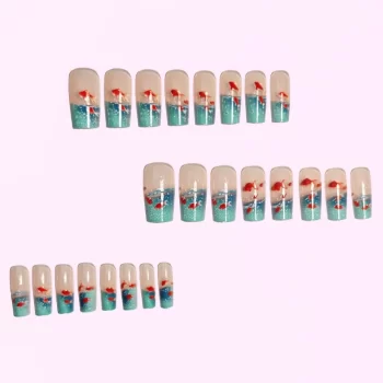Goldfish Press On Nails – 24 Summer Set with Goldfish Art and Tools Included 1 95922 dy2ive
