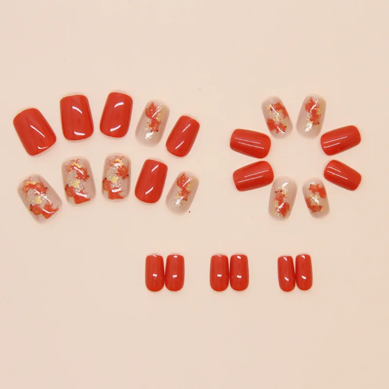 24pcs/set Medium long fake nails for women girls gradient Blue Ocean fish water plans jellyfish flowers press on false nail art Gradient Blue Ocean Press On Nails – 24pcs/set Medium long fake nails for women girls gradient Blue Ocean fish water plans jellyfish flowers press on false nail art