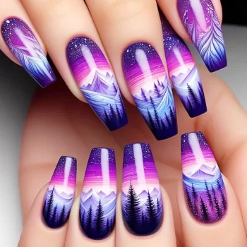 Gradient Purple Blue Starry Sky Press On Nails – 24 Medium-Long Ombre Flower Y2K Tips 1 96260 1ax8bm