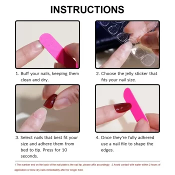 Romantic Sky Press On Nails – 24-Piece Pink Purple Gradient Starry Sky Almonds 5 96606 zirimr