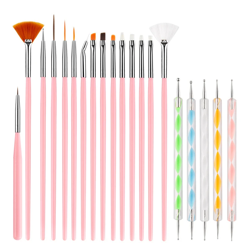 Nail Art Brush Set, Colorful Light Therapy Pen, Dual Tip Drill Pen, Nail Art Tools Pen, Precision Made Nail Art Brush Set, Colorful Light Therapy Pen, Dual Tip Drill Pen, Nail Art Tools Pen, Precision Made