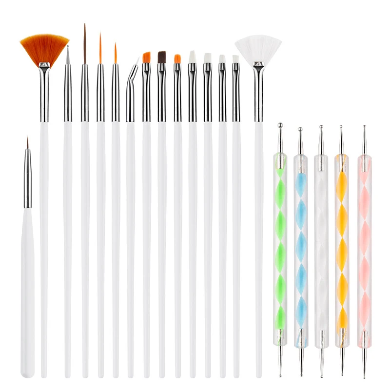 Nail Art Brush Set, Colorful Light Therapy Pen, Dual Tip Drill Pen, Nail Art Tools Pen, Precision Made Nail Art Brush Set, Colorful Light Therapy Pen, Dual Tip Drill Pen, Nail Art Tools Pen, Precision Made