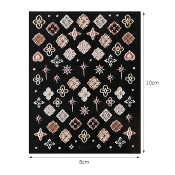 1Sheet Matte Bohemian Nail Sticker Decal Charm Mandala Flower Manicure Elegant Embroidery Boho Style Floral Nail Art Decoration* 5 98845 nrjkjq