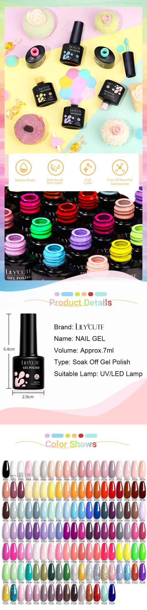 LILYCUTE 7ML Pink Glitter Nail Gel Polish Nude Natural Long Lasting Manicure Soak Off UV LED Nail Art Base Top Coat Gel Varnish LILYCUTE 7ML Pink Glitter Nail Gel Polish Nude Natural Long Lasting Manicure Soak Off UV LED Nail Art Base Top Coat Gel Varnish