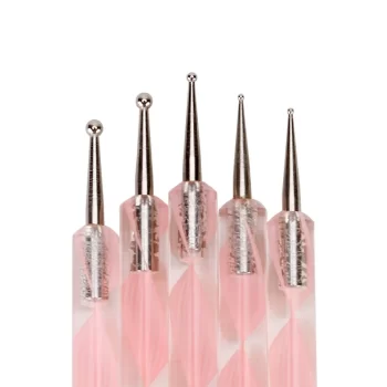 Professional Nail Art Dotting Tools and Silicone Nail Pen Set – 5 Piece 1 99981 tfmveb