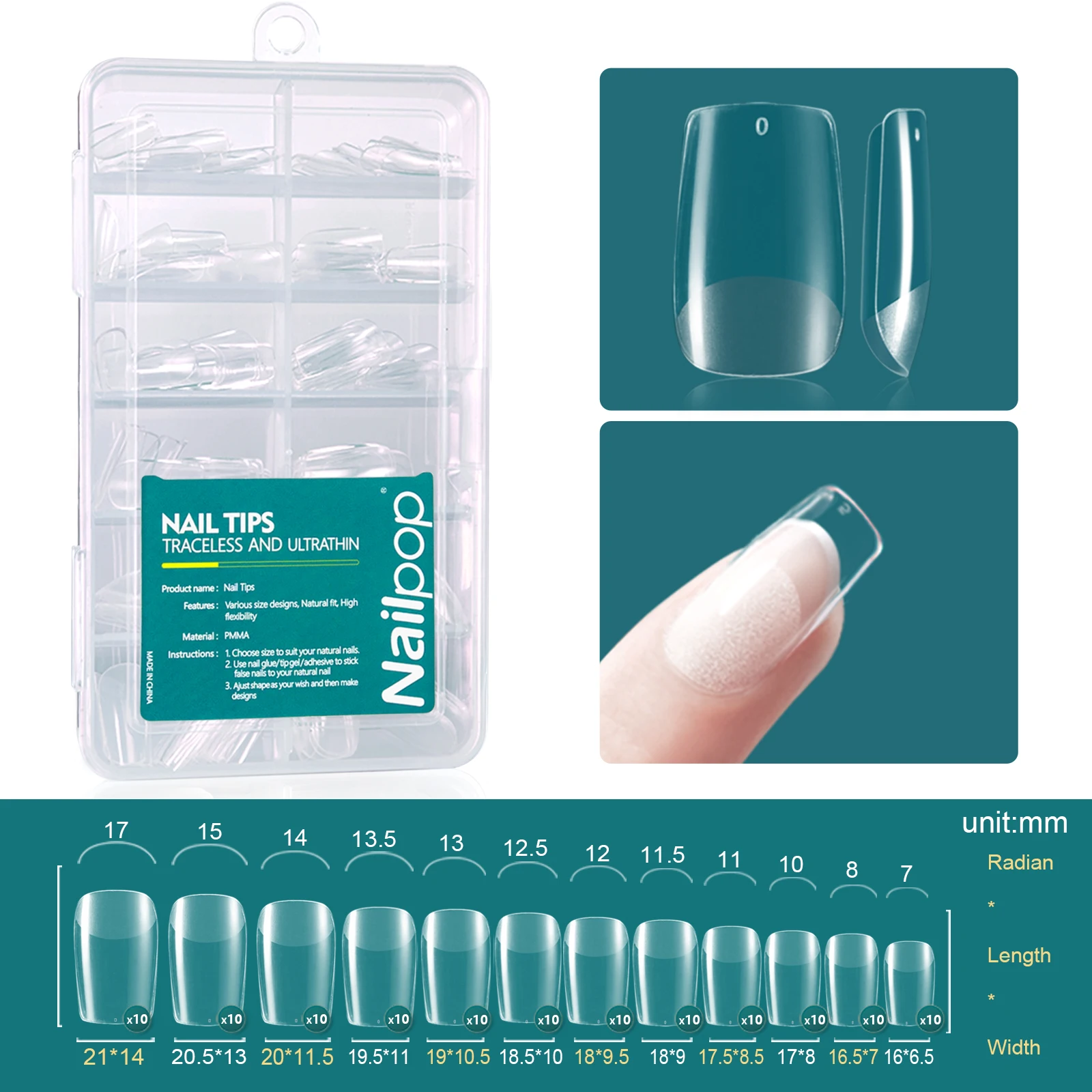 Nailpop 120pcs Acrylic Nails Fake Capsule Short Almond Coffin Square Artificial Nail Extension Soft Gel Tips Accessories Tools Nailpop 120pcs Acrylic Nails Fake Capsule Short Almond Coffin Square Artificial Nail Extension Soft Gel Tips Accessories Tools