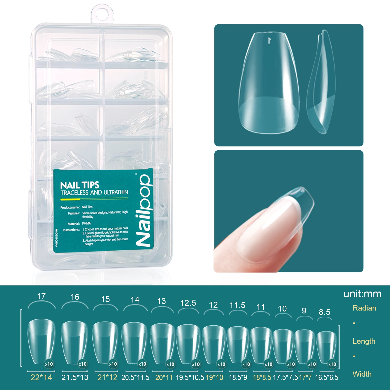 Nailpop 120pcs Acrylic Nails Fake Capsule Short Almond Coffin Square Artificial Nail Extension Soft Gel Tips Accessories Tools Nailpop 120pcs Acrylic Nails Fake Capsule Short Almond Coffin Square Artificial Nail Extension Soft Gel Tips Accessories Tools