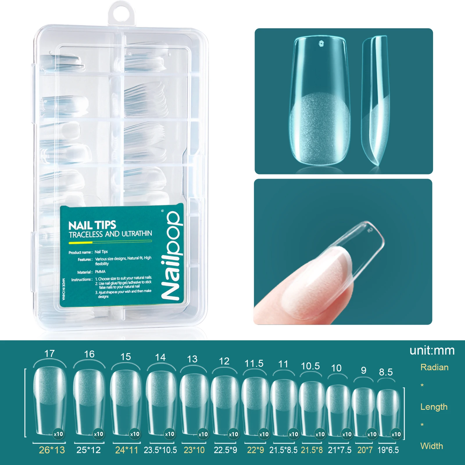 Nailpop 120pcs Acrylic Nails Fake Capsule Short Almond Coffin Square Artificial Nail Extension Soft Gel Tips Accessories Tools Nailpop 120pcs Acrylic Nails Fake Capsule Short Almond Coffin Square Artificial Nail Extension Soft Gel Tips Accessories Tools